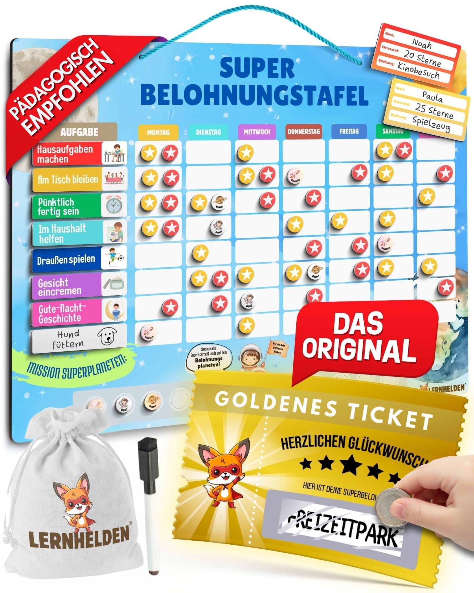 belohnungstafel weltraum